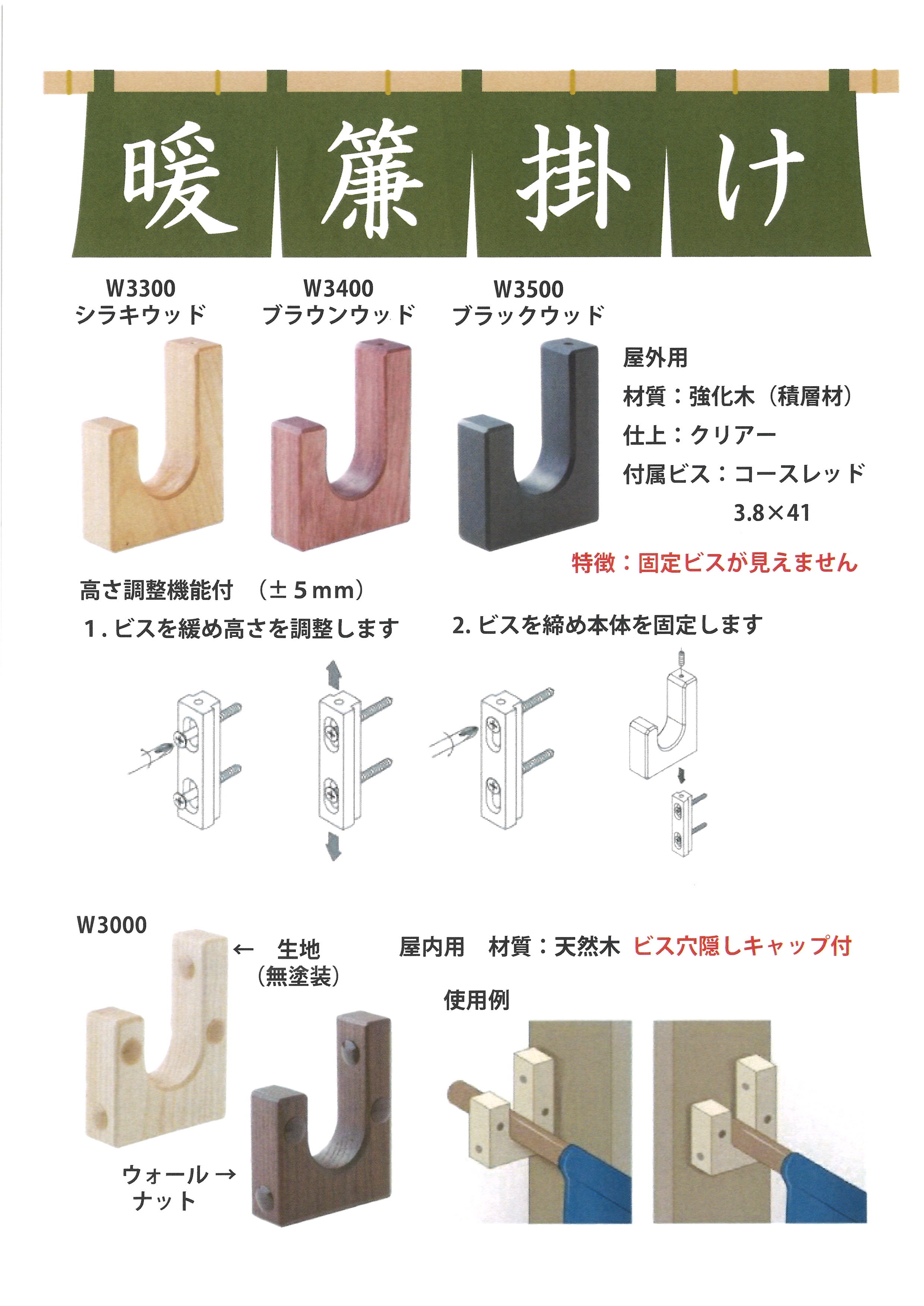 のれん掛け、のれん棒、沈子コード - ブログ | 樋口金十郎商店